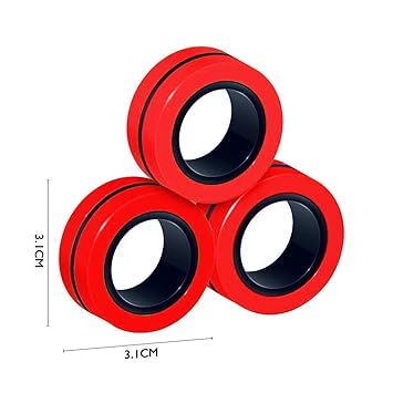 Set 3 inele Macvi® magnetice antistres Fidget, Multicolor