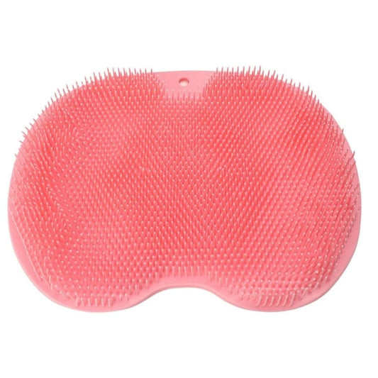 Covoras Masaj Picioare Macvi® pentru Dus sau Baie, Din Silicon Antiderapant, Roz, 30 x 25 cm
