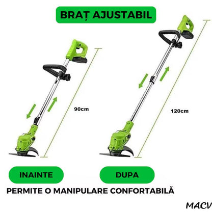 Motocoasa electrica, 2 acumulatori 48V, putere 4000 mAh, 18000 RPM