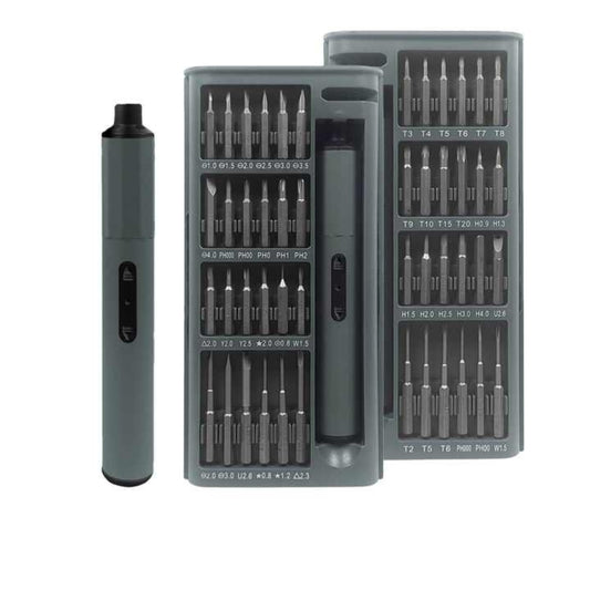 Set Surubelnita Electrica de Precizie Macvi® 49 in 1, Reincarcabila, Fara Fir, pentru Reparatii Mobile, Baterie Li-ion 400mAh