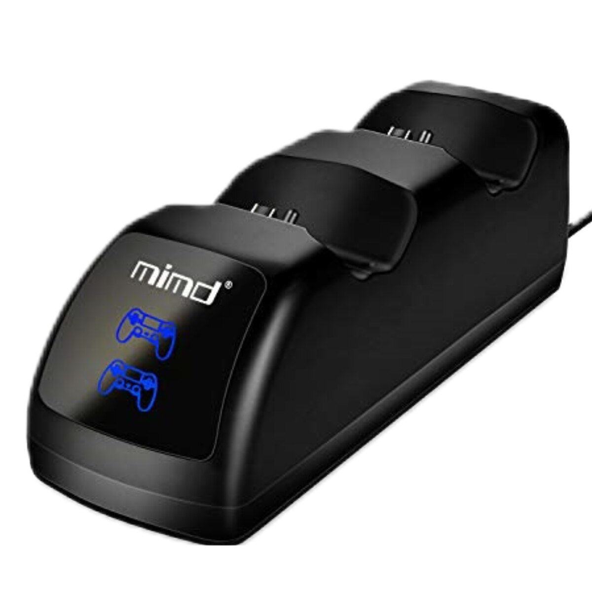 Statie Macvi® de incarcare dubla pentru controlere PS4 cu afisaj LED si protectie inteligenta, negru