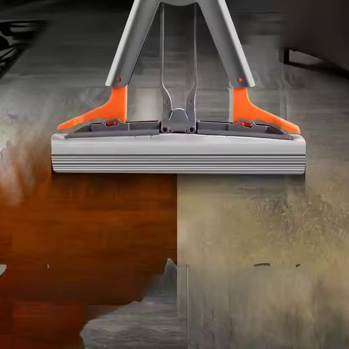 Mop absorbant telescopic Macvi®, alb, sistem de stoarcere simplu, burete usor de inlocuit, ideal pentru toate tipurile de podea