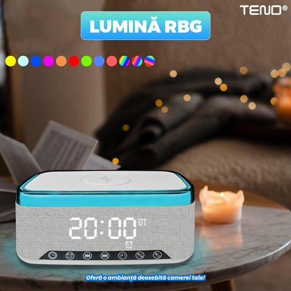 Boxa Portabila, Teno, Multifunctionala 3 in 1, Bluetooth 5.3, Incarcator Wireless, Gri