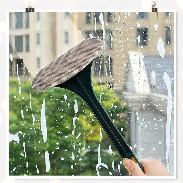 Racleta Macvi®, cauciuc, 46 x 15 cm, negru/galben, pentru curatarea rapida a sticlei si placilor