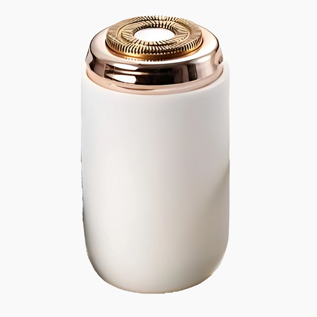 Mini aparat de ras portabil Macvi®, Depilare rapida si eficienta, incarcare USB, autonomie 60 minute, Alb
