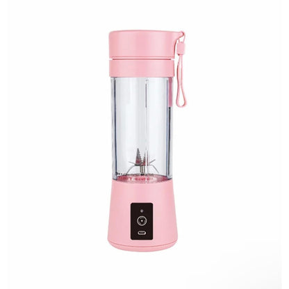 Mini Blender Electric Macvi® ,75 W,1x USB, 380 ml, Roz