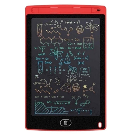 Tableta LCD pentru Scris si Desen Macvi® 8.5 Inch Color cu Stilou Inclus Buton Stergere Blocare Ecran Copii Rosu