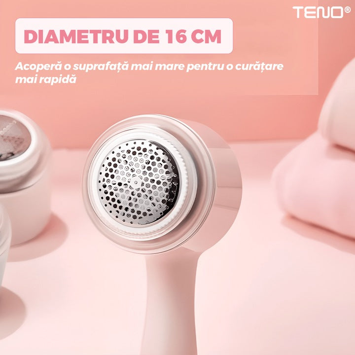 Aparat de curatat scame Teno, putere ridicata, roz, maner ergonomic