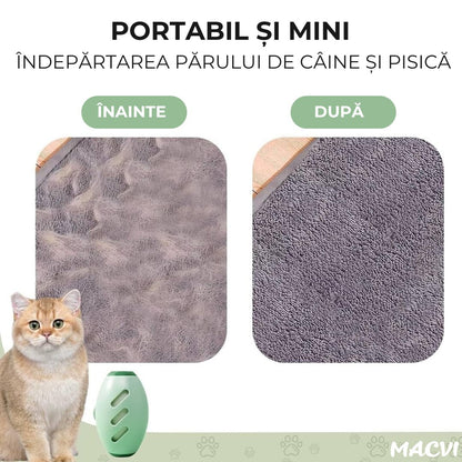 Set 2 role scame reutilizabile Macvi®, lavabile, super adezive, mini, portabile, ideale pentru haine, par de animale si calatorii