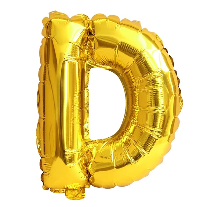 Balon in Forma de Litera D Teno®, metalizat, pentru Petreceri/Aniversari/Evenimente, rezistent, folie, gold, 40 cm
