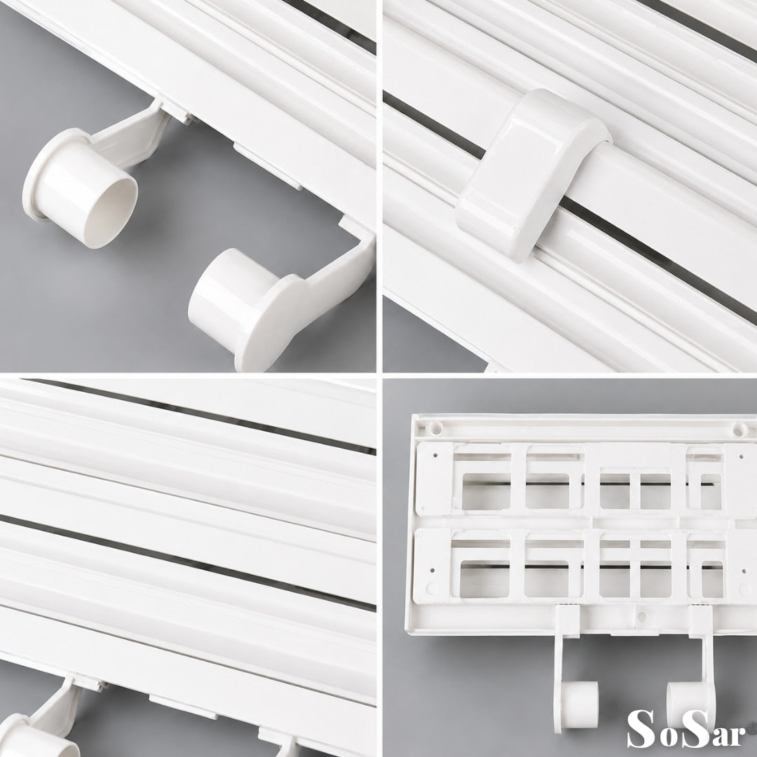 Dispenser Triplu de Bucatarie Sosar® pentru Hartie Folie Alimentara si Folie Aluminiu Suport Perete cu Taiere Usoara Organizator Bucatarie