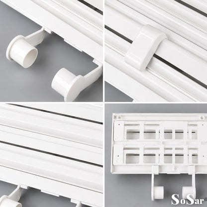 Dispenser Triplu de Bucatarie Sosar® pentru Hartie Folie Alimentara si Folie Aluminiu Suport Perete cu Taiere Usoara Organizator Bucatarie