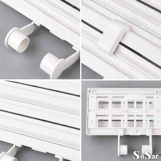 Dispenser Triplu de Bucatarie Sosar® pentru Hartie Folie Alimentara si Folie Aluminiu Suport Perete cu Taiere Usoara Organizator Bucatarie