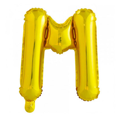 Balon in Forma de Litera M Teno®, metalizat, pentru Petreceri/Aniversari/Evenimente, rezistent, folie, gold, 40 cm