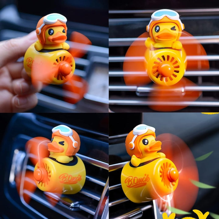 Difuzor Auto Aromaterapie Teno® car pilot yellow duck, kit odorizant, 2 arome cu extracte naturale incluse