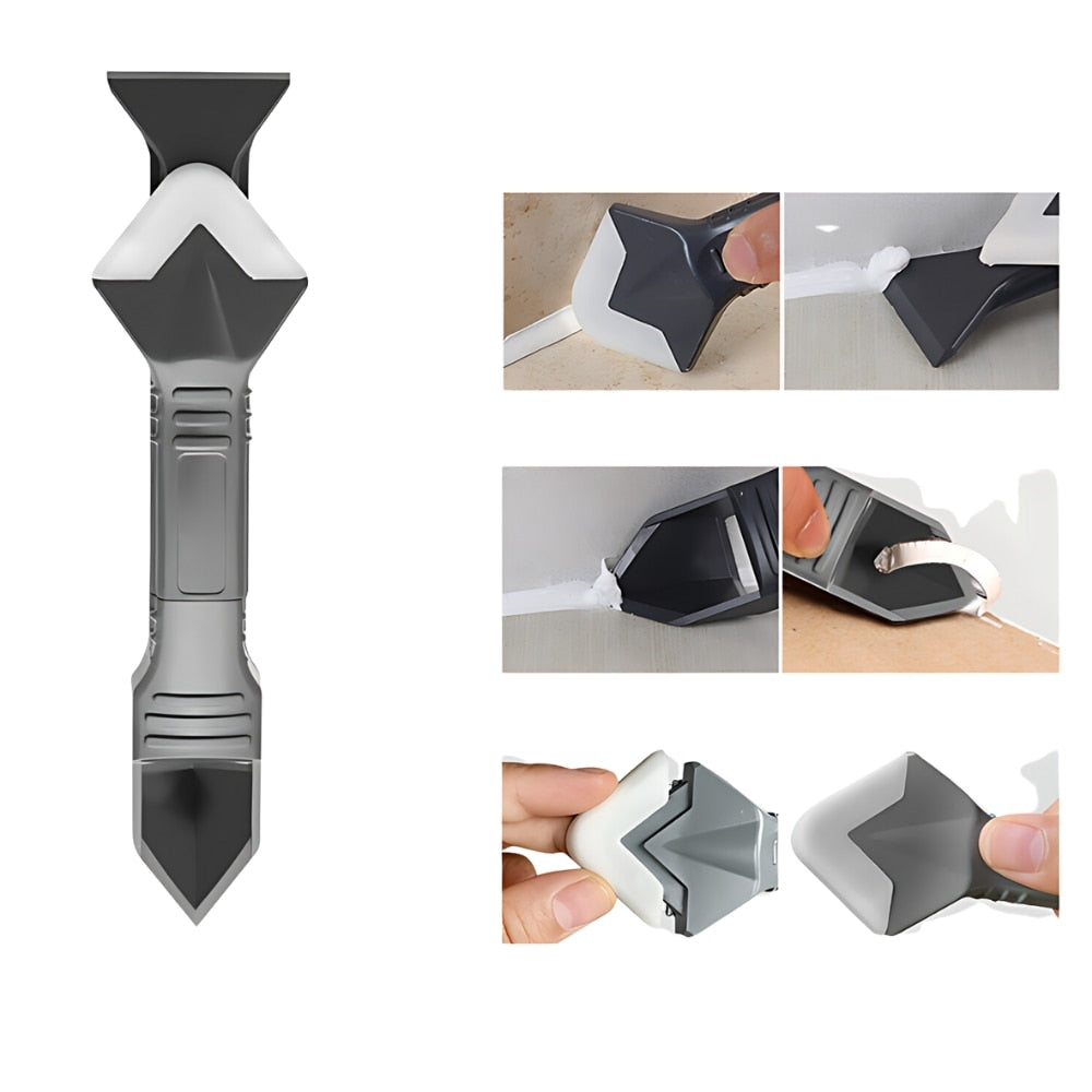 Racleta multifunctionala MACVI, plastic, negru, 19x4.5cm