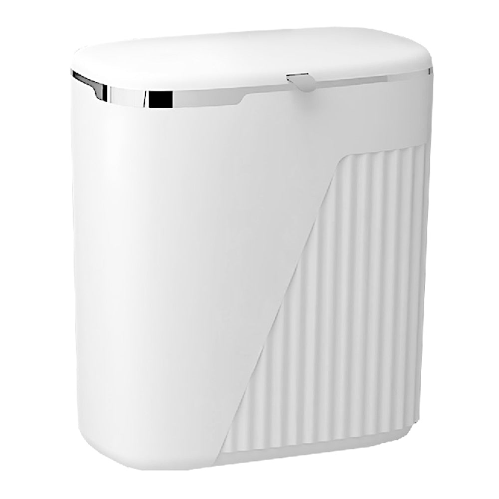 Cos de gunoi suspendat Teno, aplicabil pe perete sau pe mobila, design modern, 9 L, alb