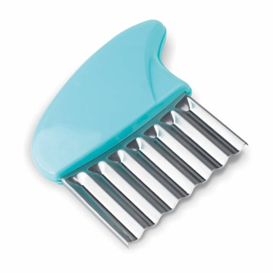 Cutter Cartofi Chips Macvi® Ondulat 11x10 cm Taietor Legume Lama Inox pentru Cartofi Castraveti Bucatarie