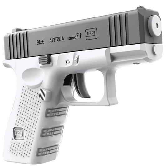 Pistol cu apa copii Macvi®, gri, actionare manuala, jucarie vara exterior, dezvoltare dexteritate, 11.5 x 10 x 2.5 cm