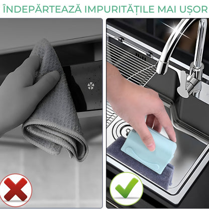 Set Curatare Geamuri Macvi® 3 Dispozitive Profesionale pentru Termopan Colturi Sina Ferestre cu 2 Mini Perii 3 Lavete Rezerva