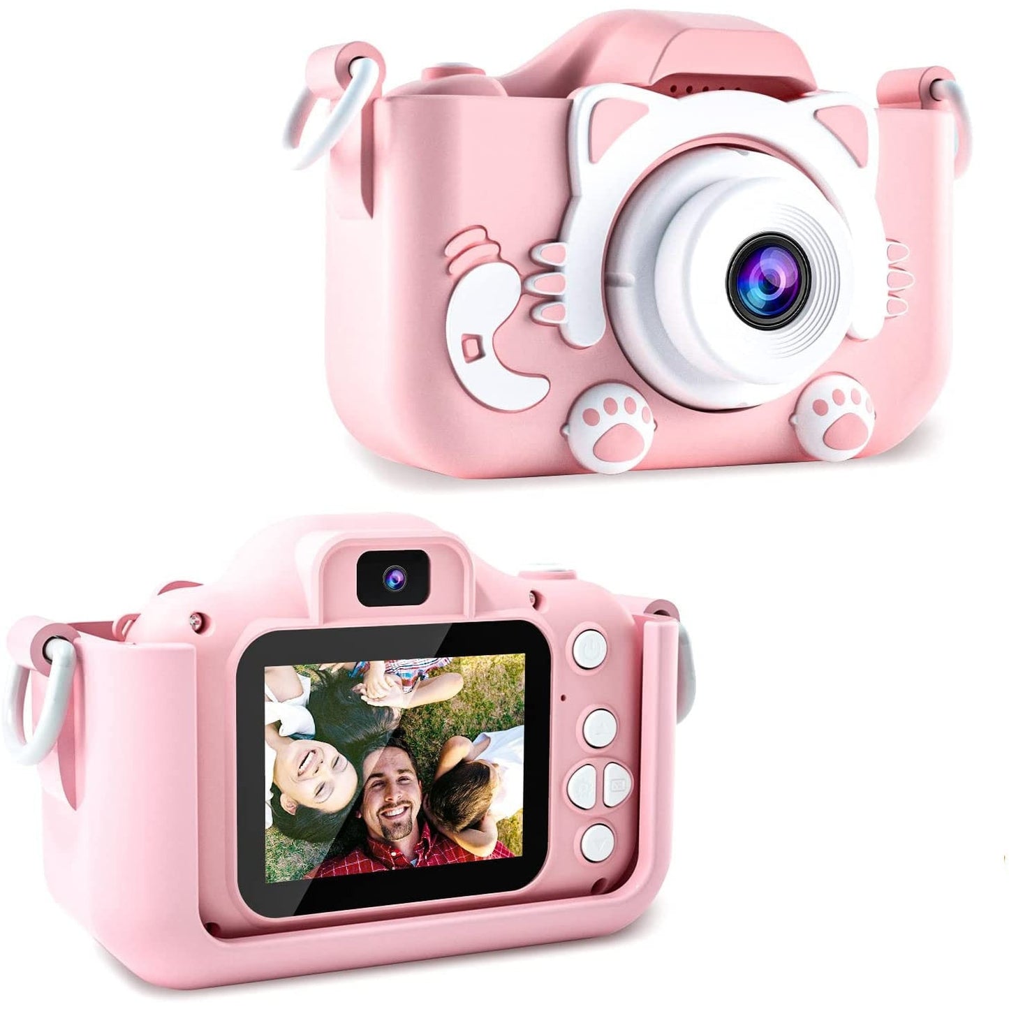 Camera Foto pentru Copii Macvi® 1080P HD 23MP 32GB Ecran 2 Inch Selfie Jocuri Roz