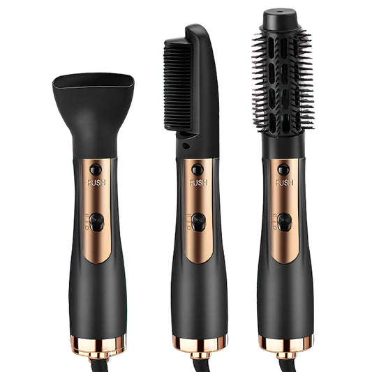 Uscator Profesional de Par 3 in 1 Teno®, aparat multifunctional coafare si uscare, 3 accesorii incluse, 1000W, gri