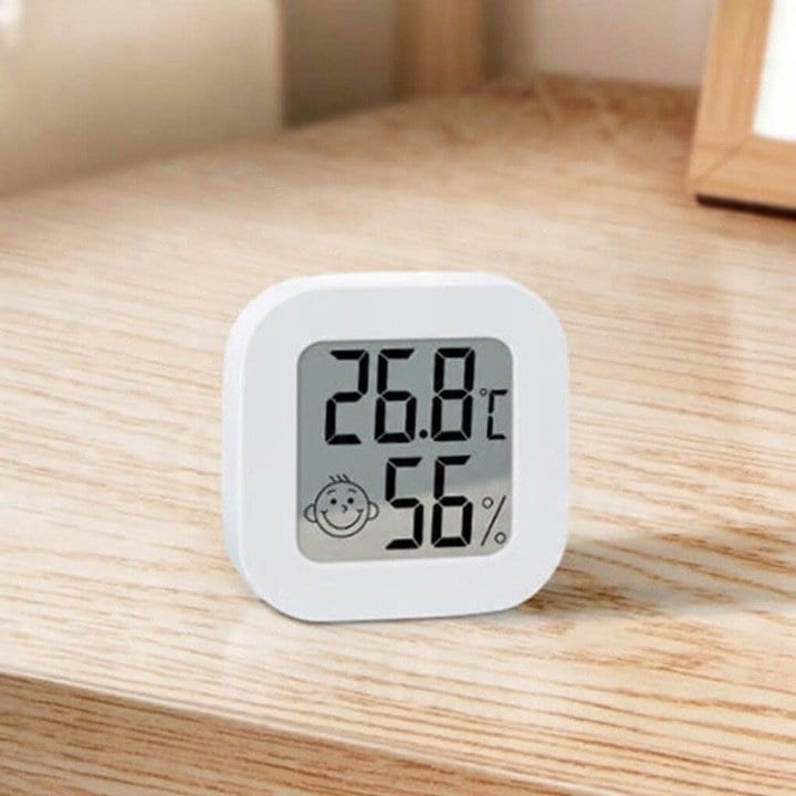 Termometru si higrometru camera Macvi®, indicator comfort, citire 10 secunde, senzor precis, Interval umiditate: 10% - 99% RH, -20°C pana la +60°C, ultra compact, alb