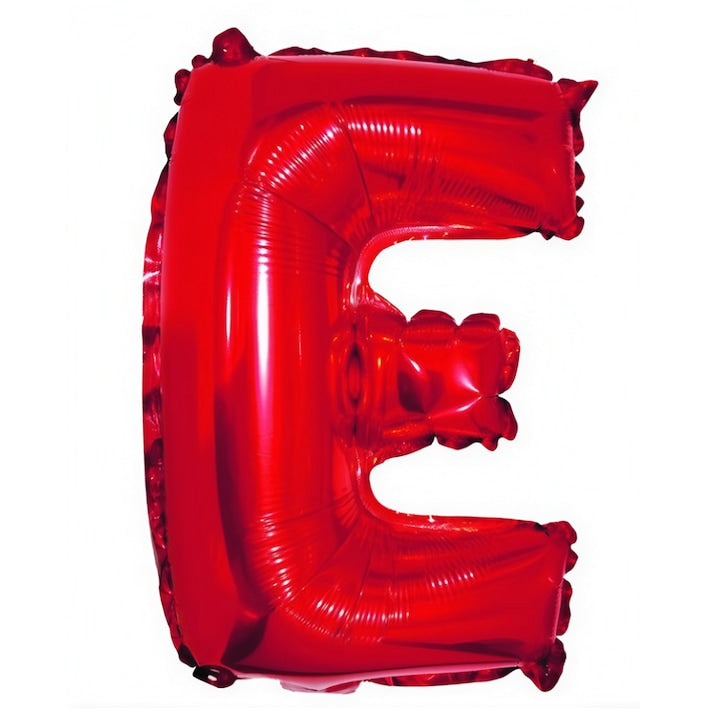 Balon in Forma de Litera E Teno®, metalizat, pentru Petreceri/Aniversari/Evenimente, rezistent, folie, rosu, 40 cm