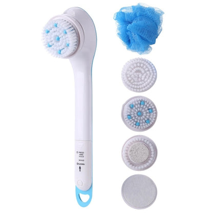 Perie baie rotativa Macvi®, electrica, pentru curatare, exfoliere si masaj, cu 5 capete interschimbabile si 2 trepte de viteza – o solutie completa pentru ingrijirea pielii si relaxarea zilnica