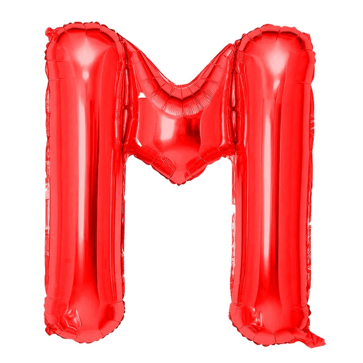 Balon in Forma de Litera M Teno®, metalizat, pentru Petreceri/Aniversari/Evenimente, rezistent, folie, rosu, 40 cm