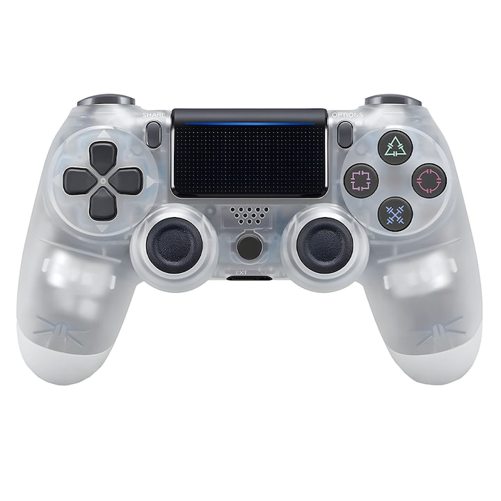 Controller Wireless DoubleShock Teno®, compatibil cu PS4, joystick-uri analog, vibratie dubla, baterie performanta, transparent