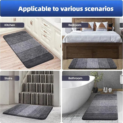Covoras de baie Macvi® gri, super absorbant, antiderapant, spate aderent, moale si placut la atingere, usor de spalat