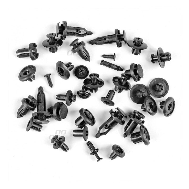 Set Cleme Auto 620 Piese Macvi, 16 Tipuri, Plastic Rezistent, Cutie Organizare