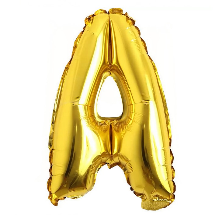 Balon in Forma de Litera A Teno®, metalizat, pentru Petreceri/Aniversari/Evenimente, rezistent, folie, gold, 40 cm