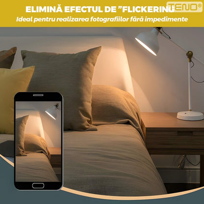 Bec LED E14 Teno®, forma sferica, durata de viata de 20.000 de ore, temperatura culoare 3000K, 7W, 480 lm, tensiune alimentare 220-240V, alb cald