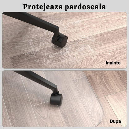 Covoras Protectie Pardoseala Macvi® 90x120 cm Transparent Antialunecare pentru Birou