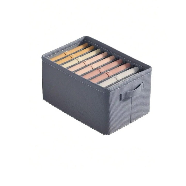 Organizator haine, MACVI, 9 compartimente, pliabil, rigidizat, gri, 44x25x20cm