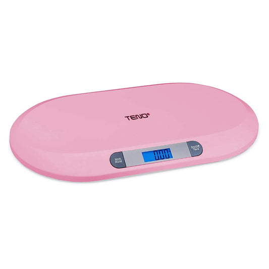 Cantar Electronic cu Display LCD Teno®, precizie la nivel de gram, greutate max 20KG, design ergonomic, ultra slim, roz