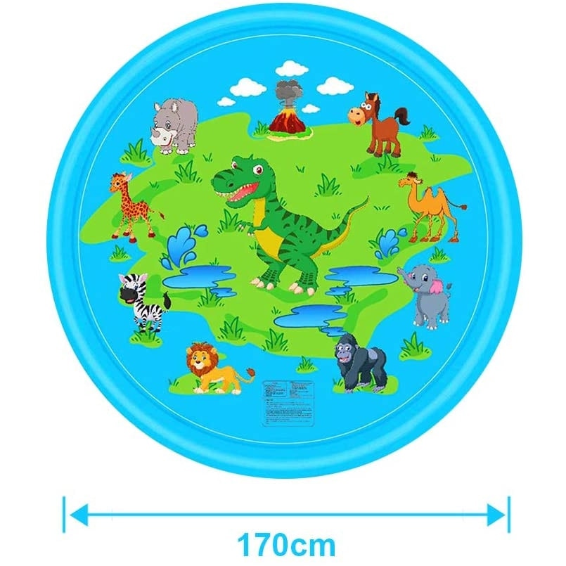 Piscina cu stropitoare, MACVI SummerFun X2, 170 cm, Albastru, pentru copii