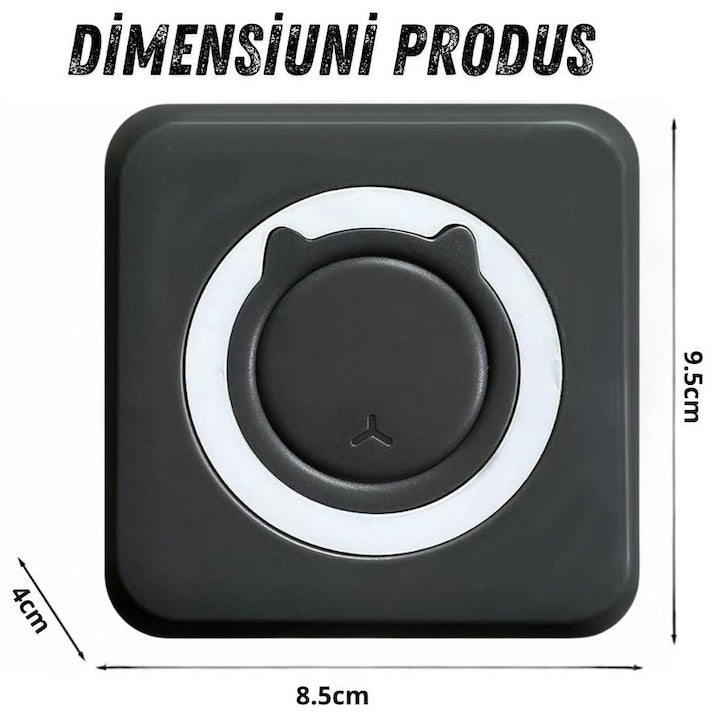 Imprimanta Termica Portabila MACVI, Bluetooth, Negru, 1200 mAh, Set 10 Role Hartie 57x25 mm