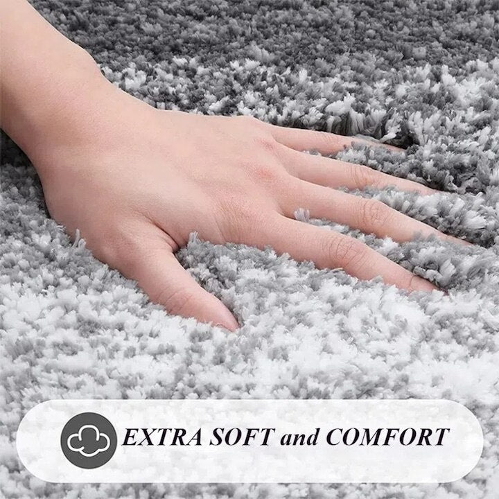 Covoras de baie Macvi® gri, super absorbant, antiderapant, spate aderent, moale si placut la atingere, usor de spalat
