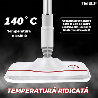 Aparat de Curat cu Abur Teno®, incalzire imediata, capacitate mare, presiune ridicata, temperatura 100-140°, accesorii incluse, alb/rosu