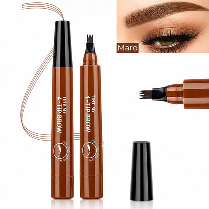 Creion sprancene 3D Microblading, Macvi, rezistent la apa, durata lunga, 01 maro deschis, 5g