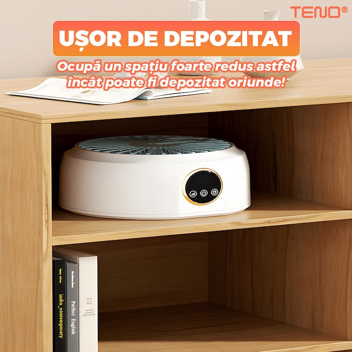 Uscator Electric Teno®, pentru rufe, sterilizare UV, capacitate 10 kg, timer 1-4 ore, 600 W, 14.3 x 21.5 x 22.1 cm, alb