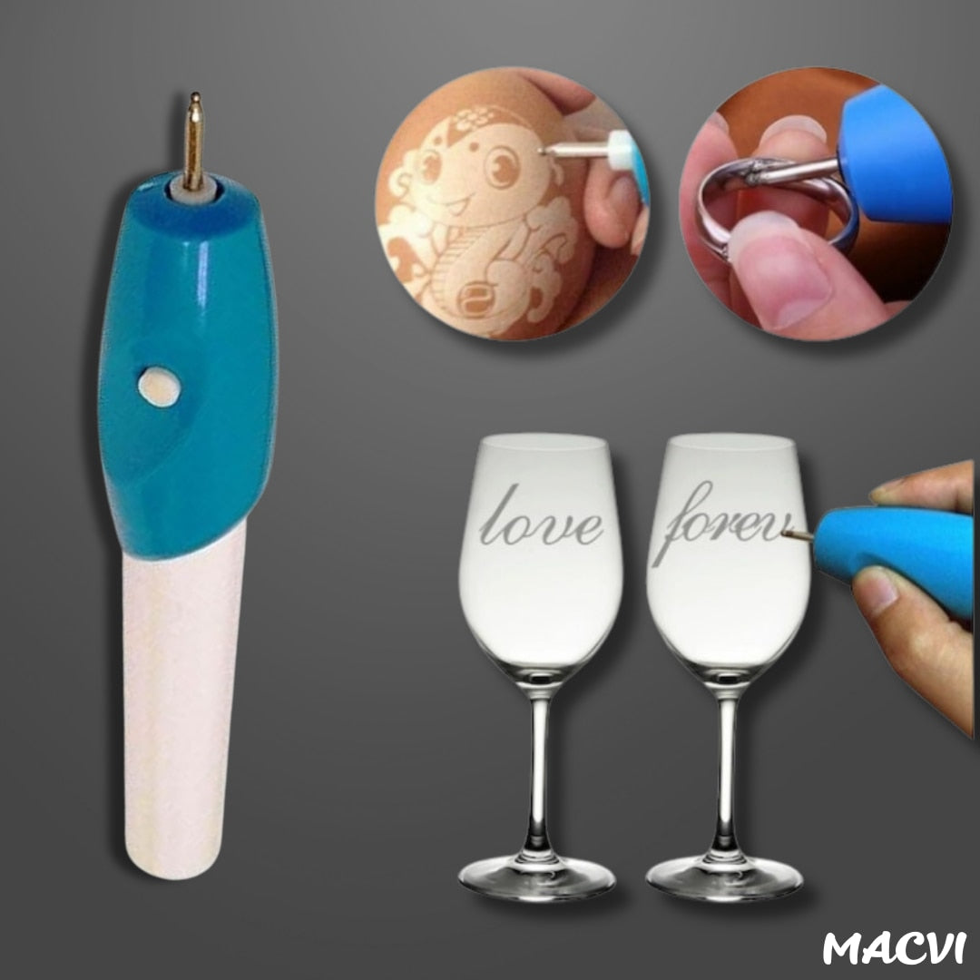 Stilou de gravat Macvi® pentru otel, lemn, electronice, obiecte de valoare, colectionabile, piele, calculatoare