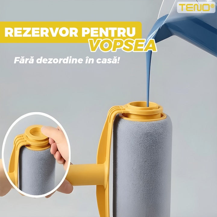 Set Trafalet Teno®, 4 accesorii, trafalet clasic, trafalet pentru tocuri si accesoriu pentru colturi, rezervor incorporat, albastru