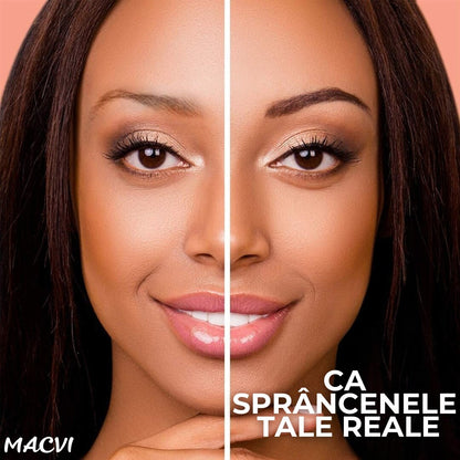Creion sprancene 3D Microblading, Macvi, rezistent la apa, durata lunga, 01 maro deschis, 5g