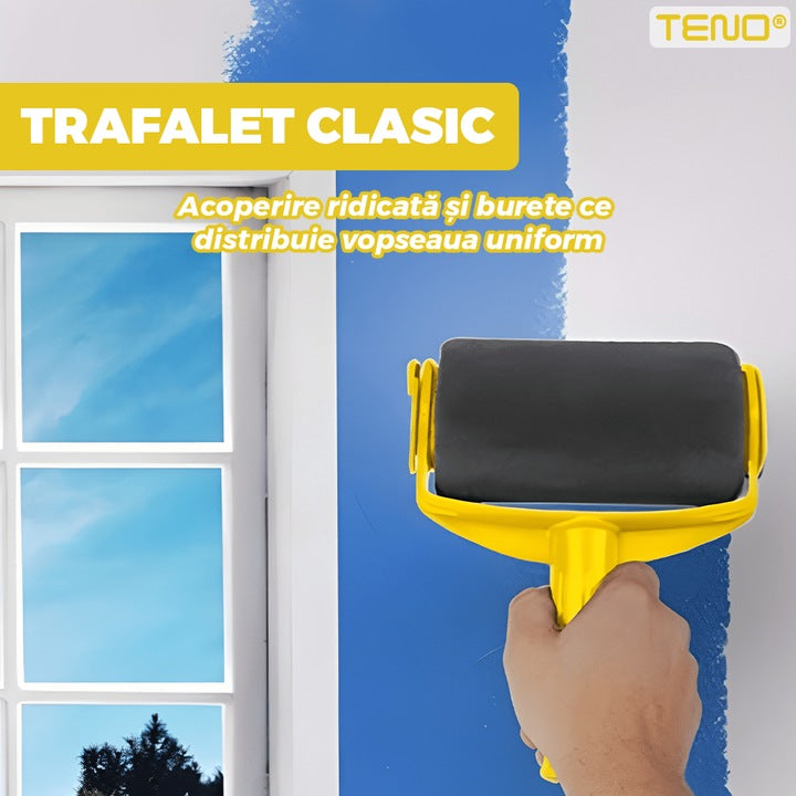 Set Trafalet Teno®, 4 accesorii, trafalet clasic, trafalet pentru tocuri si accesoriu pentru colturi, rezervor incorporat, albastru