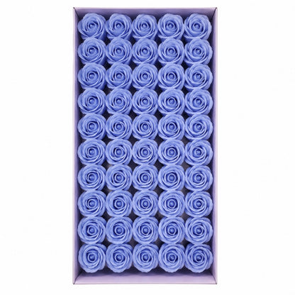 Set 50 trandafiri din sapun, 5x5 cm, calitate premium, decor si cadou elegant, Purple