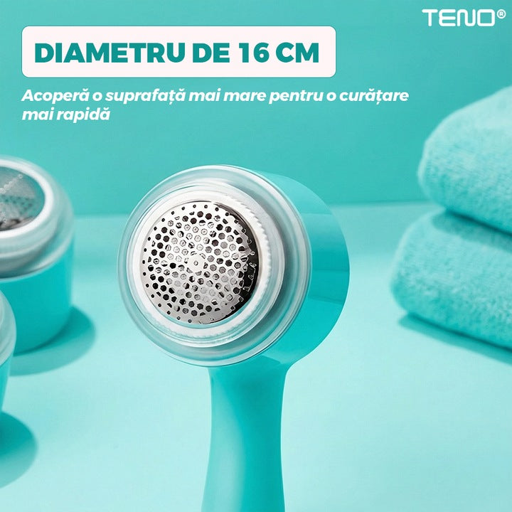 Aparat electric de curatat scame Teno, putere ridicata, ergonomic, turcoaz